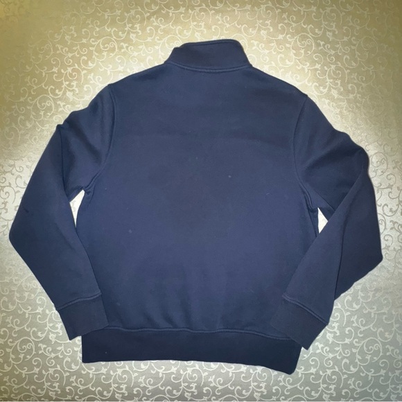 Michael Kors Mens Front Zip Logo Cotton Navy Sweatshirt - Picture 6 of 14